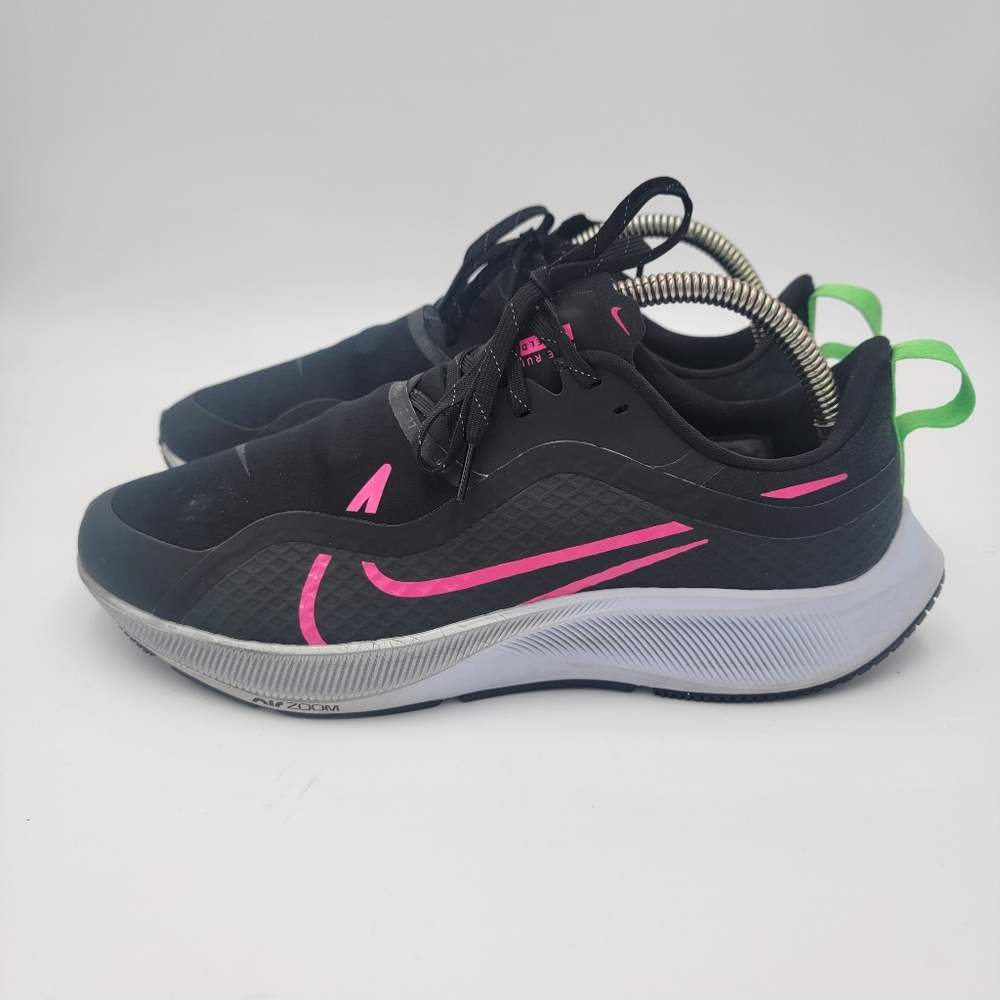 Nike Air Zoom Pegasus 37 Shield Black Pink Blast 2020 - Size 10 Sneakers Shoe - Picture 1 of 9
